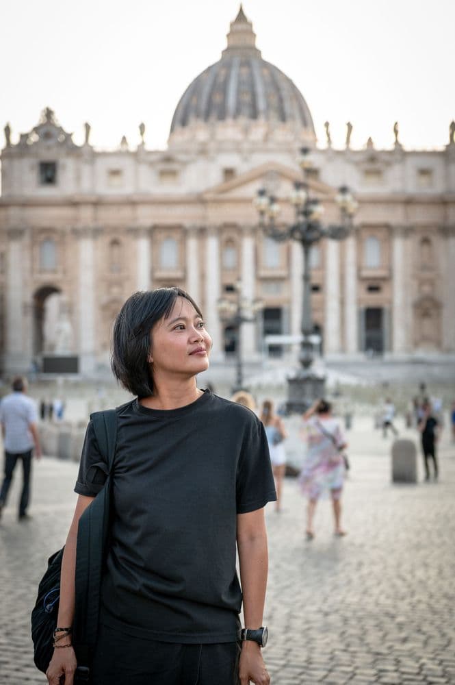 Dian Suci during her Italian residency in Rome 2026 Ph. Roberto Apa