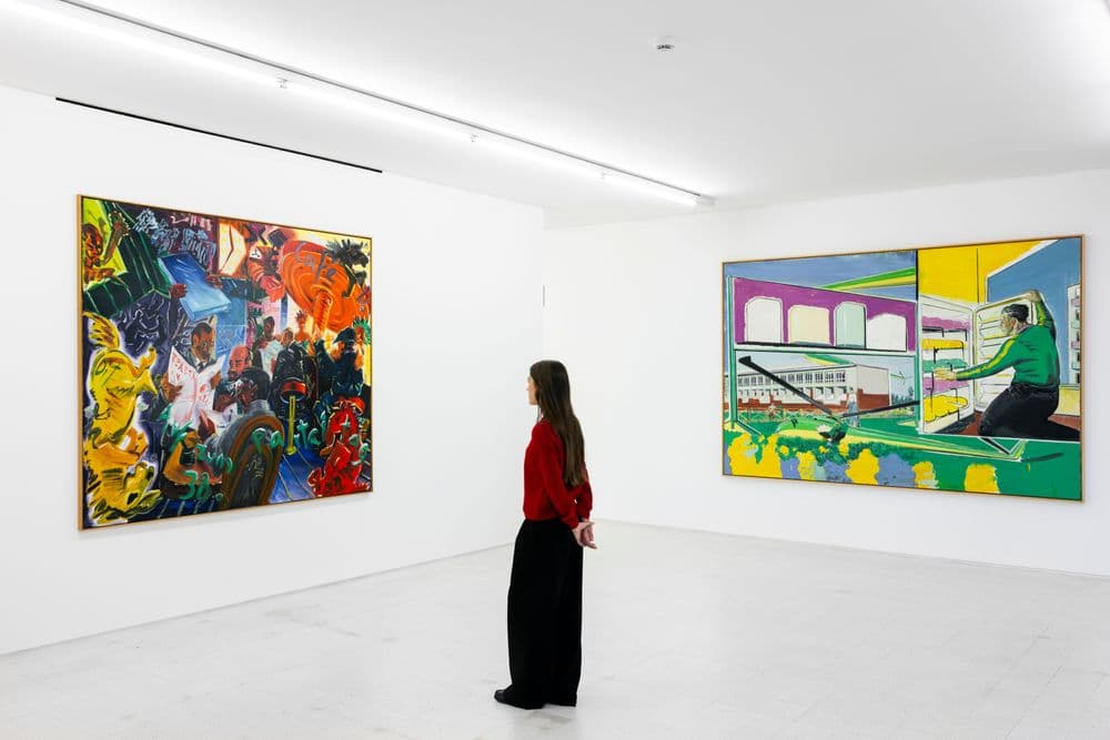Collezione Maramotti, veduta di mostra con opere di: Jörg Immendorff, Neo Rauch, 2024 | Ph. Bruno Cattani