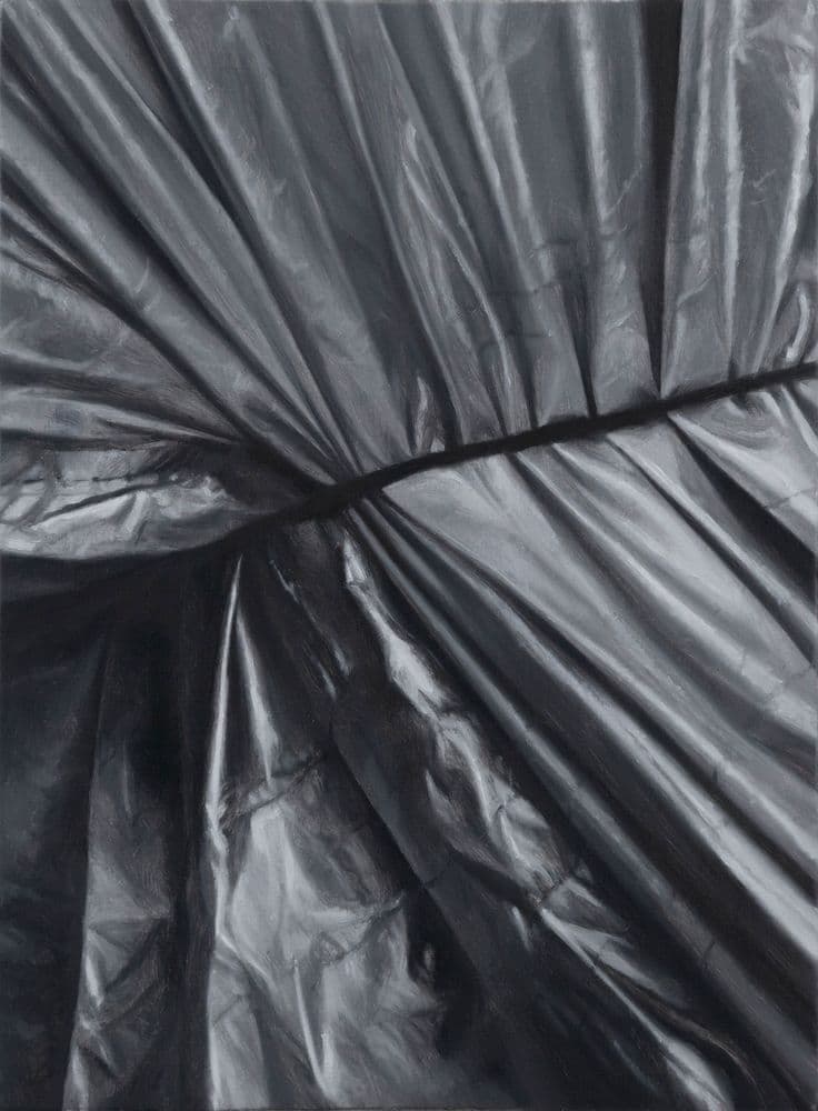 Alain Urrutia, "HELMUGA (Punto di arrivo) 2/9", 2025-2026, oil on linen on board © Alain Urrutia