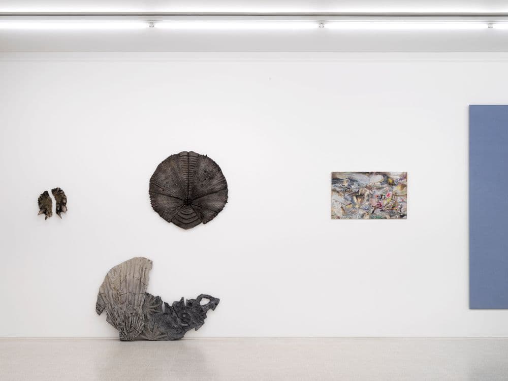 Attraverso i diluvi, veduta di mostra, 2024 Collezione Maramotti, Reggio Emilia. Opere di: Federico Tosi, Christopher Astley © the artists Courtesy Collezione Maramotti | Ph. Dario Lasagni