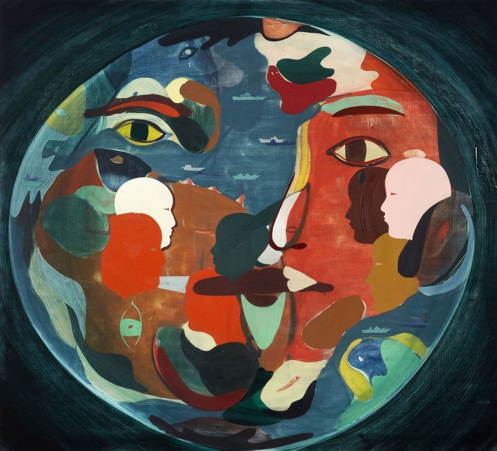 Jules de Balincourt, "Globe Faces", 2012 © Jules de Balincourt | ph. Joseph Desler Costa