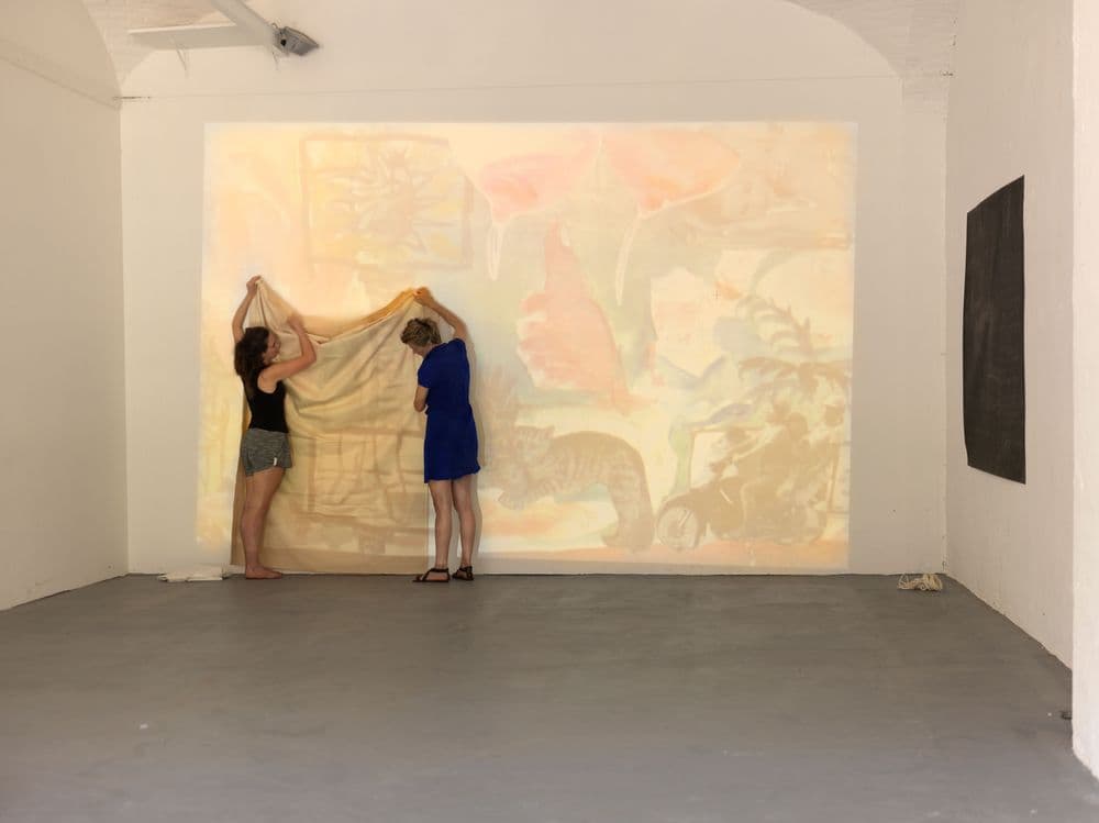 Laure Prouvost durante la sua residenza a Cittadellarte – Fondazione Pistoletto, Biella, 2012 | ph. Dario Lasagni